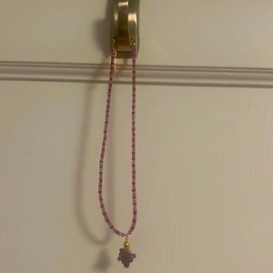 Galleria J. Antonio necklace with gemstone cluster pendant